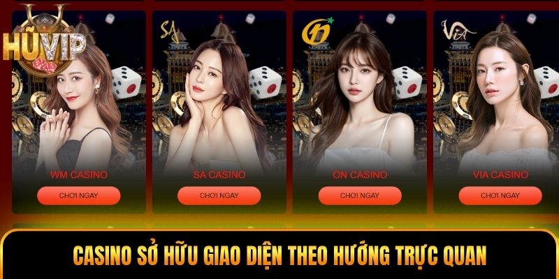 Casino sở hữu giao diện theo hướng trực quan